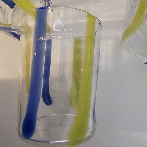 **Alessandro Coppola Blue Goto Glasses Set of 3 - Picture 10 of 14